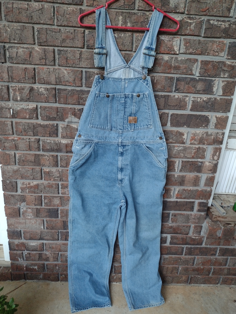 Walls Blue Denim Overalls Men 34X29 Carpenter Workwear Farmer Vintage